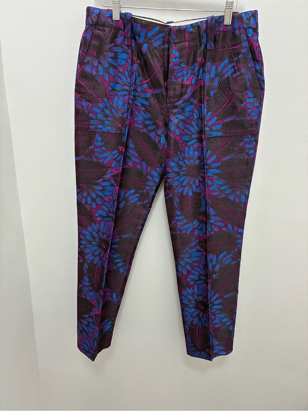J. Crew Midnight Garden Jacquard Midnight Floral Print Pants